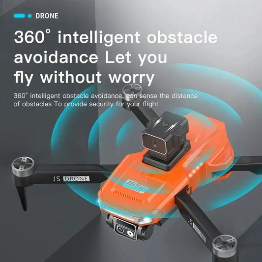 Mini Drone Professionnel Js29 avec Caméra HD 4K, Évitement d'Obstacles, Flux de Lumière, 5G, Sans Balais, Pliable, Quadrirotor, Jouets